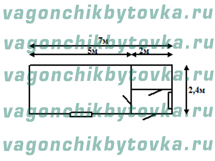Жилой вагончик 7м